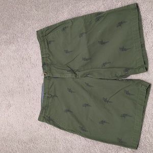 Men's Merona Bird Print Green Shorts